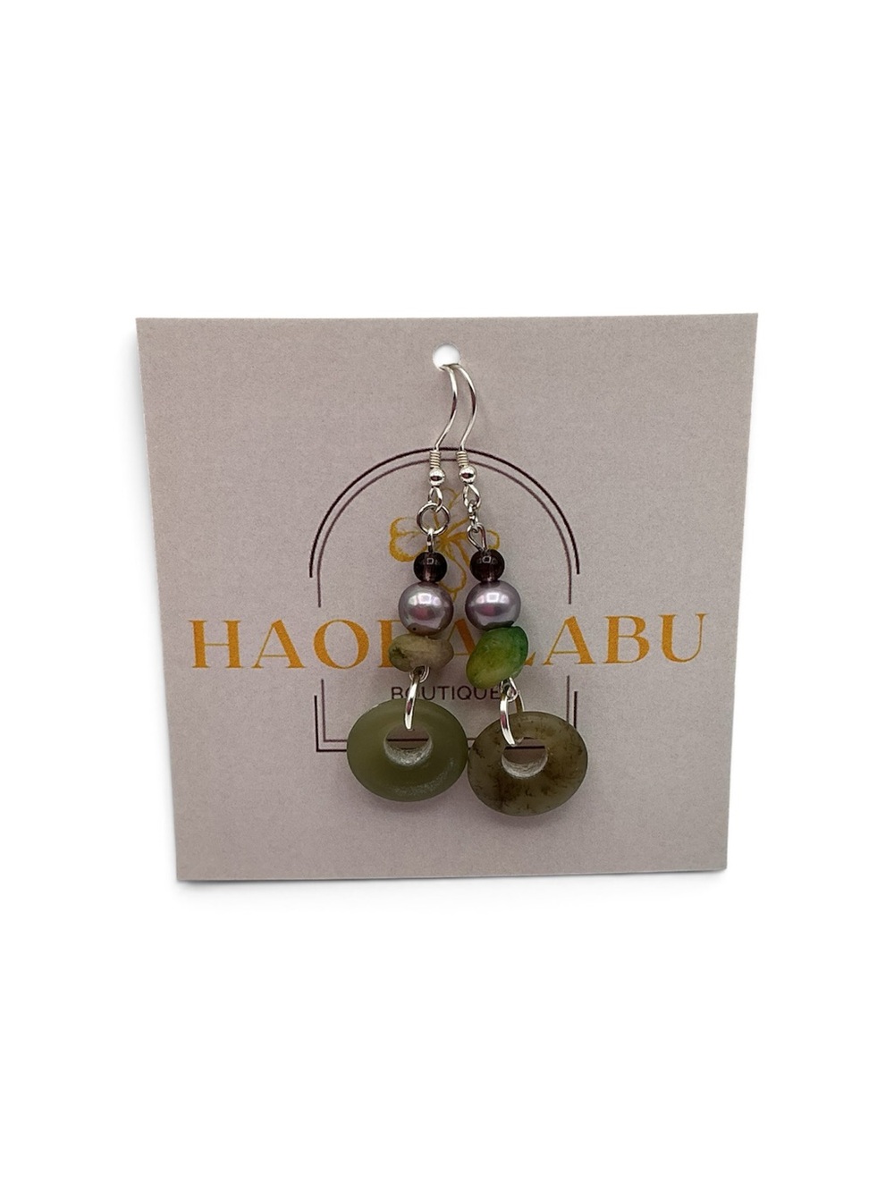 Sterling 925 Jade Pearl Earrings